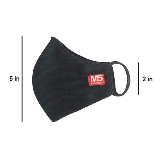 100 Ct 2-PLY Reusable Cloth Face Mask (BLACK) - Picture 1 of 7